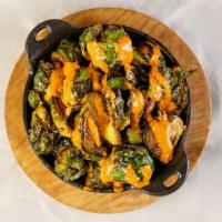 Crispy Brussels Sprouts · Gluten friendly. Chipotle remoulade.
