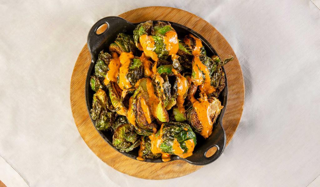 Crispy Brussels Sprouts · Gluten friendly. Chipotle remoulade.