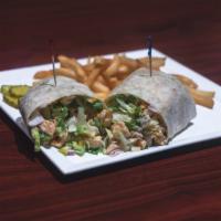 California Chicken Wrap · Grilled chicken, avocado, lettuce, tomato, onion, mixed cheese, spicy ranch.