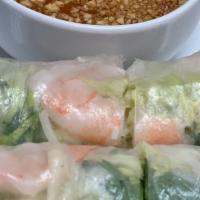 Thai Fresh Spring Rolls · Fresh vegetables with shrimp or chicken wrapped in rice paper served with  sweet chili sauce...