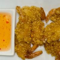 Panko Shrimp · Shrimp coated with panko crumbs and deep fried crispy.