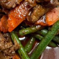 Pad Pic King · Stir fried with string beans and our house curry sauce.