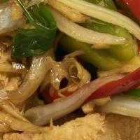 Ginger Fish Fillet · Fish fillet stir fried with fresh ginger, onions, mushrooms, green peppers and scallions in ...