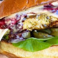 Brie & Berry Burger · Akaushi Beef or Red Bird® Chicken Breast, Brie, Berry Compote, Butter Lettuce, House Pickled...