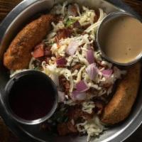 Half Fried Avocado Salad · Mixed Greens, Romaine, Applewood Smoked Bacon, Red Onion, Tomato, Berry. Compote, White Ched...