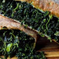 Spinach Pie · Spinach, olives, and herbs