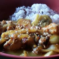 Koriente Curry (A) · Gourmet vegetarian curry lighter a milder than the version you may know, with carrots, onion...