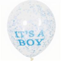 It'S A Boy W/Blue Confetti 12In Latex Balloons 6Ct (132175) · 6  It's a Boy w/Blue Confetti 12in Latex Balloons in a pack