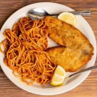 Breaded Fish Cutlet · Breaded fish filet served with choice of side.