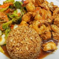 Hibachi Combo · Served with fried rice.