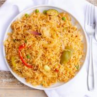 Schezwan Fried Rice · Rice hand tossed with spicy schezwan sauces and vegetables, mixed with eclectic spices.