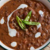 Daal Makkhani · Simmered creamy buttery black lentil and red kidney beans soup or dal.