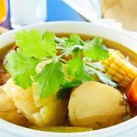 Caldo De Rez 32Oz Large Bowl · Beef, vegatable soup with rice and tortillas