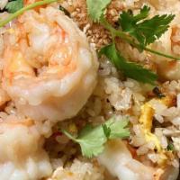 Shrimp Fried Rice · Served with soup or salad and rice.