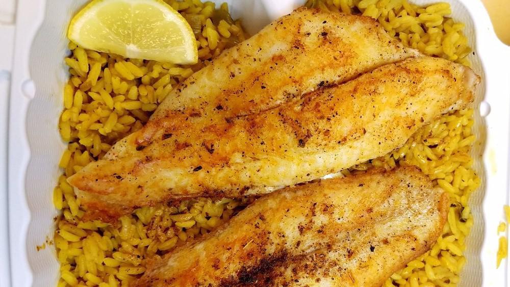 Catfish Dinner 2Pcs · All dinners served with fries or Cajun rice, coleslaw, and bread.