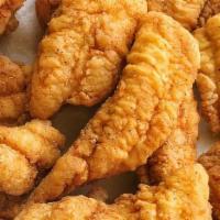 Ocean Perch Dinner 3Pcs · All dinners served with fries or Cajun rice, coleslaw, and bread.