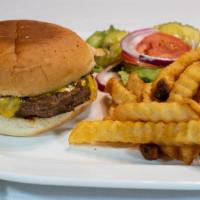 Nico Burger Combo · 1/3 pound patty. Served with fries and soda.