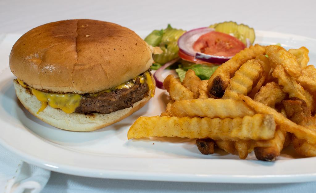 Nico Burger Combo · 1/3 pound patty. Served with fries and soda.