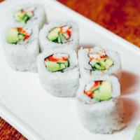 Boston Roll · Steamed shrimp, avocado, cucumber, flying fish roe