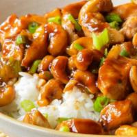 Cashew Chicken · This dish is served in most Chinese restaurants. Tender chunks of chicken are combined with ...
