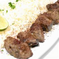 #5. Teka Kabob  · Sirloin Chunks of marinated beef fillet, skewered & charbroiled to your liking. Served with ...