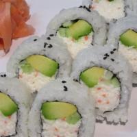 California Roll · In: crab meat, avocado and cucumber.