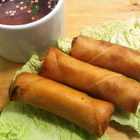 Chả Giò (Egg Rolls) · (3) Pork and vegetables fried egg rolls served with sweet chili sauce.