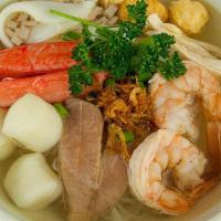 Seafood Egg Noodle Soup · Mi Do Bien. Seafood (shrimp, imitation krab, squid, mussel)