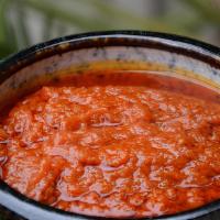 Stew · Savory tomato stew, ingredients: tomato, onion, garlic, pepper, spices, ginger, vegetarian/v...