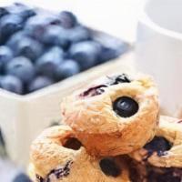 Mini Blueberry Muffins · A bag of delicious mini blueberry muffins