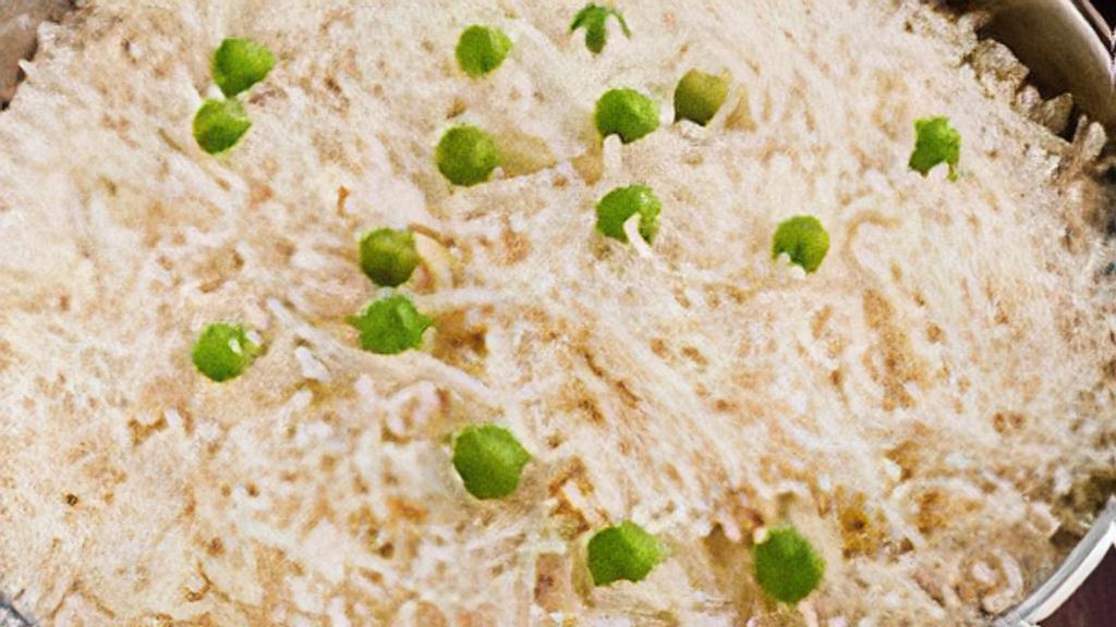 Peas Pulav · Basmati rice, green peas.