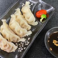 Gyoza (Shrimp Or Pork) (5) · Pan-fried shrimp or pork dumplings