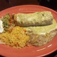 Kid'S Burrito · Soft flour tortilla, cheese and salsa choice meat chicken or beef coming with French fries o...