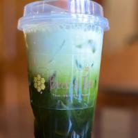 Thai Green Iced Tea · Thai Green iced tea, topped with milk |  ICED | 24oz