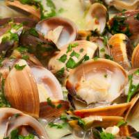 Clams Provincial · Little neck clams sautéed in a white wine, oil, lemon and garlic sauce.