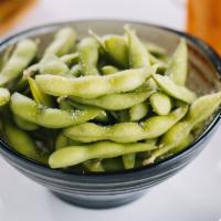 Edamame · Steamed Japanese soybean in the pod seasoned with sea salt