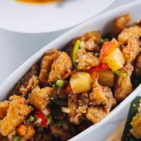 Sweet And Sour Fish · Crispy Swai fish with sweet and sour Thai style sauce