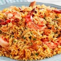 Shrimp Biryani · Shrimps cooked in basmati rice and mild spices