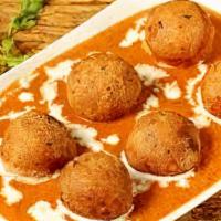 Malai Kofta · Vegetable balls mixed with cheese, cooked in our special creamy tomato, cashew nuts. ginger ...
