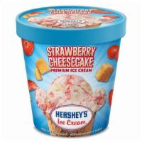 Strawberry Cheesecake - Ice Cream · Cheesecake ice cream swirled with strawberry sauce and cheesecake pieces. Pint of Ice Cream