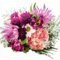 Seasonal Wrapped Bouquet · Seasonal variety of greenery and flowers wrapped in a bouquet sleeve and ready to drop in a ...