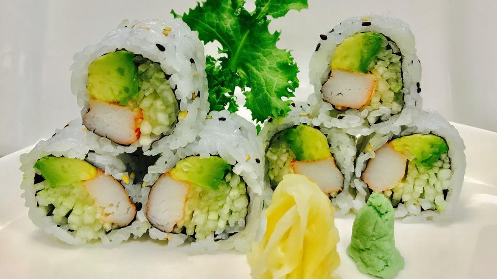 California Roll · Crab meat, avocado and cucumber.