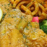 Catfish · 2 pieces of fresh catfish fried to perfection.