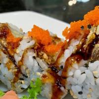 Spider Roll (6Pcs) · Deep fried soft shell crab, avocado, and cucumber