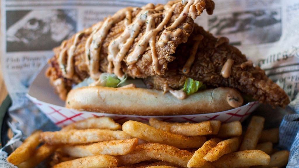 Catfish Po' Boy · 1220. sodium (salt) content of this item is higher than the total daily recommended limit (2,300 mg). high sodium intake can increase blood pressure and risk of heart disease and stroke.