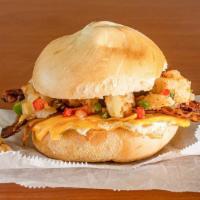 Hamo, Bobo, Sobo & Tobo · Choice of Ham, Bacon, Sausage or Taylor Ham with double Eggs, choice of Cheese and Home Fries