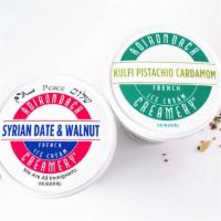 Adirondack Creamery Treats From The East (28 Oz) · Syrian Date and Walnut (14 oz) and Kulfi Pistachio Cardamom (14 oz) Amazing new ice cream fl...