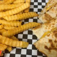 Child'S Cheese Quesadilla · Cheese Quesadilla with French fries