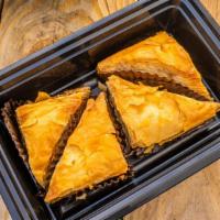 Baklava · Pastry Filo filled with chocolate, nuts and sweetened with honey and syrup