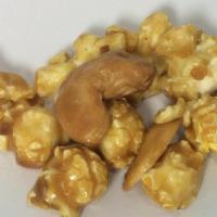 Caramel Cashew Popcorn · The classic caramel flavor with the extra crunch of caramel glazed cashews.